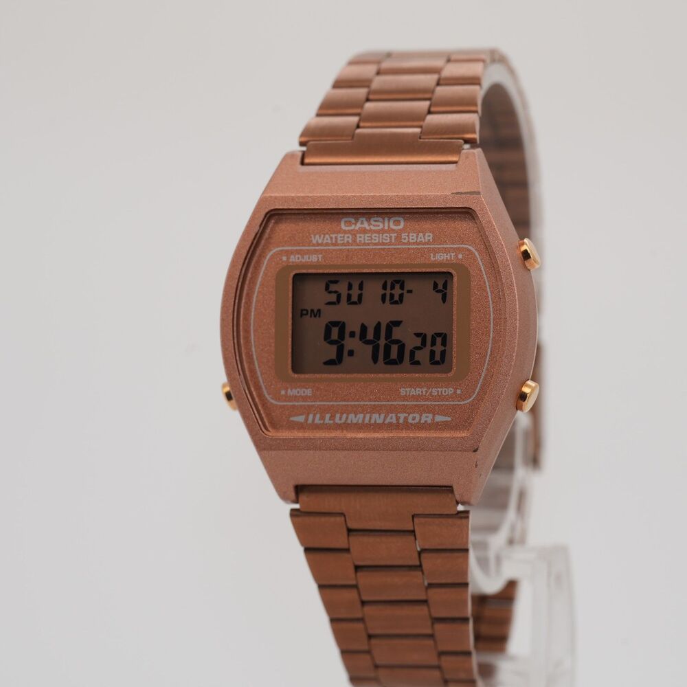 Casio B640W (B640WC-5A) Rose Gold Digital Watch 3294 Illuminator New Battery